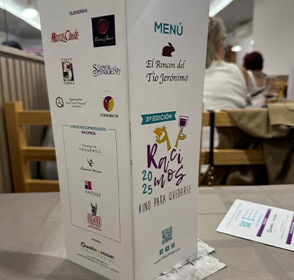 Folleto de la Cata de Vinos Palacio de Villachica